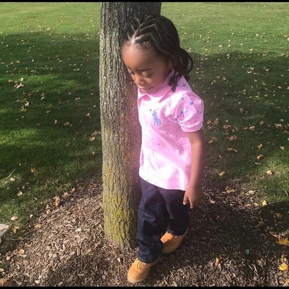 Light Pink white splattered Polo - Picture 4 of 5